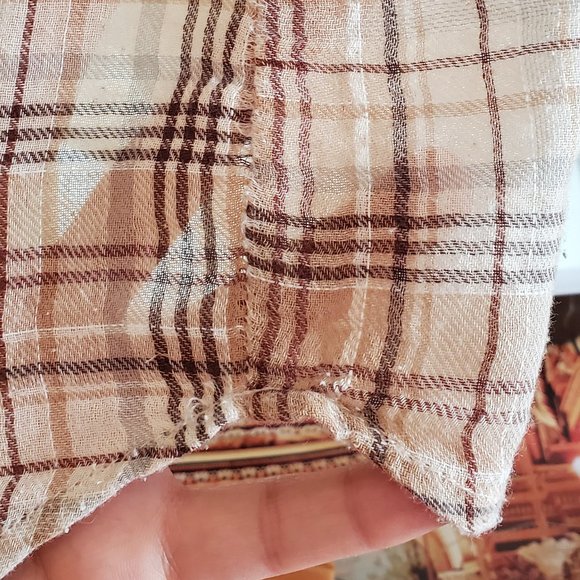 Love Squared Brown Plaid Boho Tunic Top - Picture 11 of 11